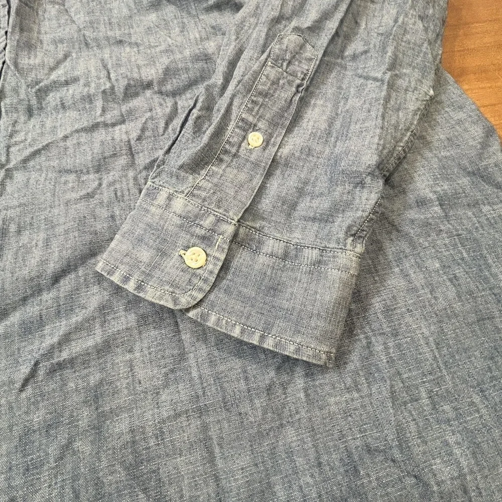 Polo Ralph Lauren Shirt Mens 2XLT Blue Chambray Button Down Indigo Long Sleeve